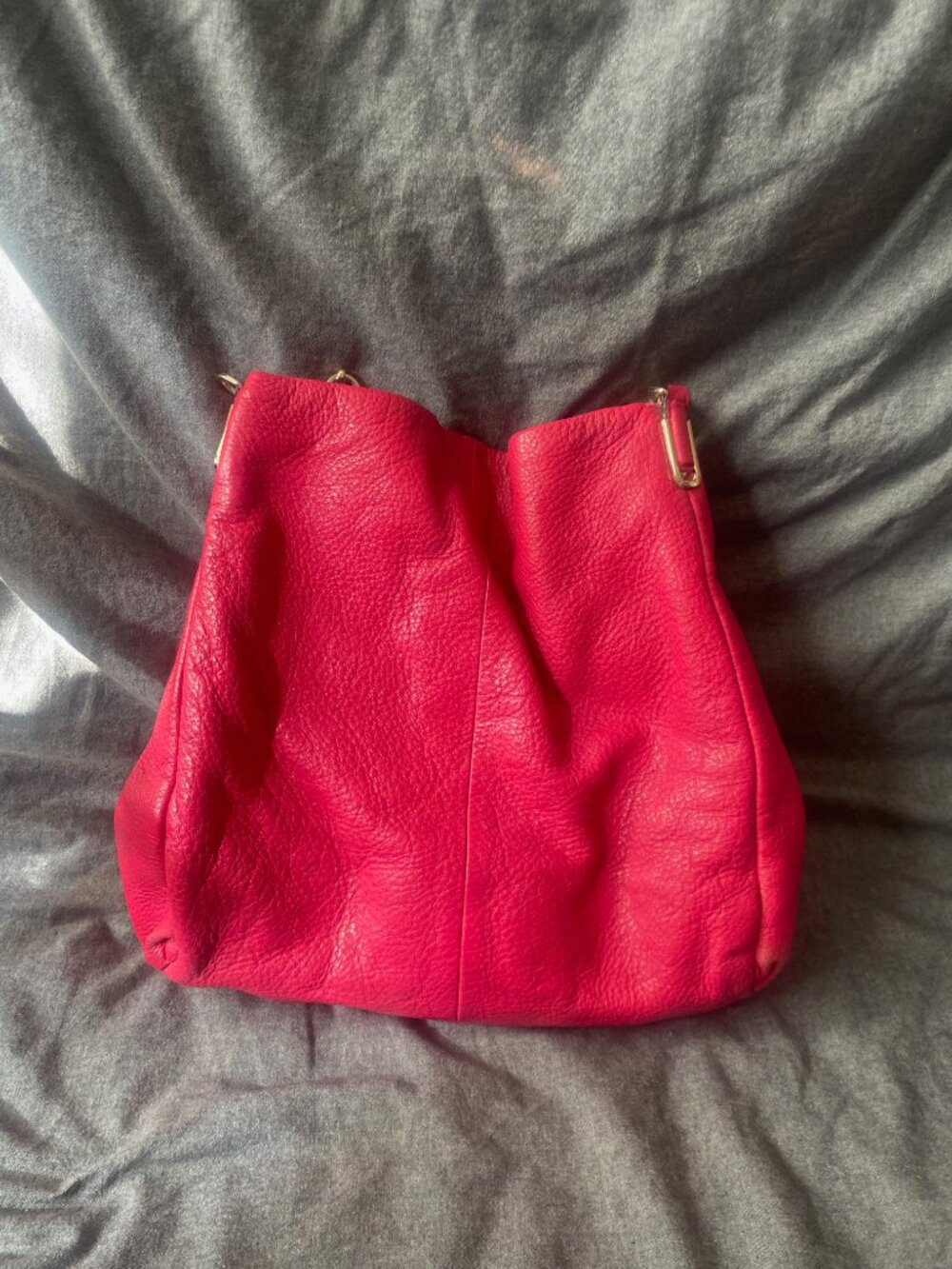 Coach Pink Pebbled Leather Shoulder Tote Handbag - Picture 2 of 6